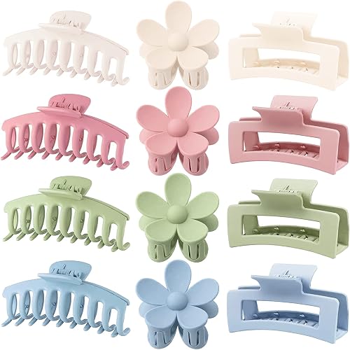 Flower Claw Clips (12-Pack)
