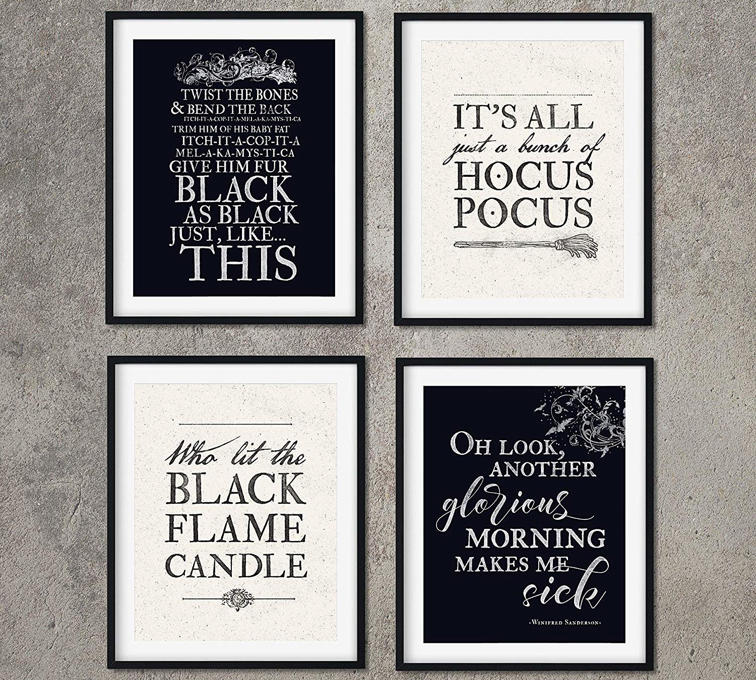 Best Halloween Gifts 2025: Set of 4 Hocus Pocus Art Prints