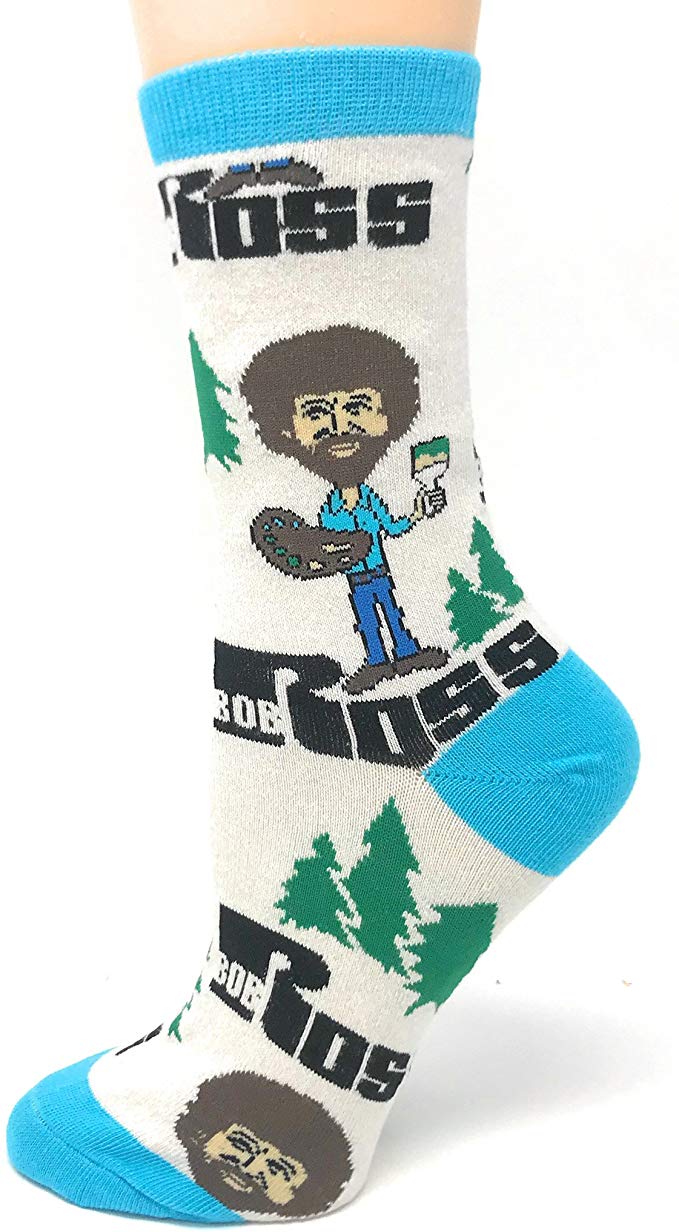 Funny Gag Gifts 2025: Bob Ross Socks 2025