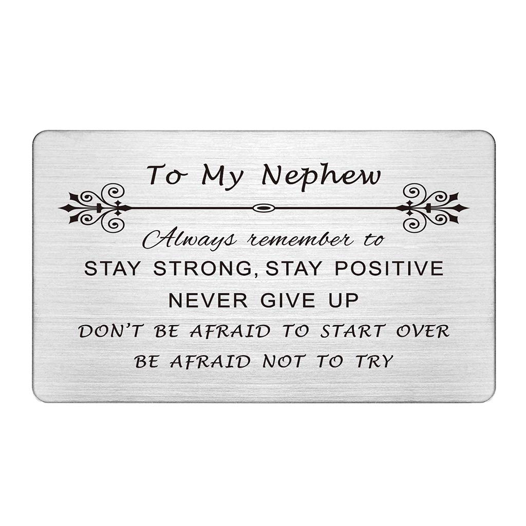 To My Nephew Engraved Wallet Card