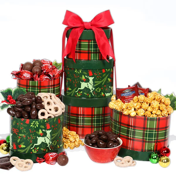 Best Christmas Gift Baskets 2025: Reindeer Treats Tower 2025