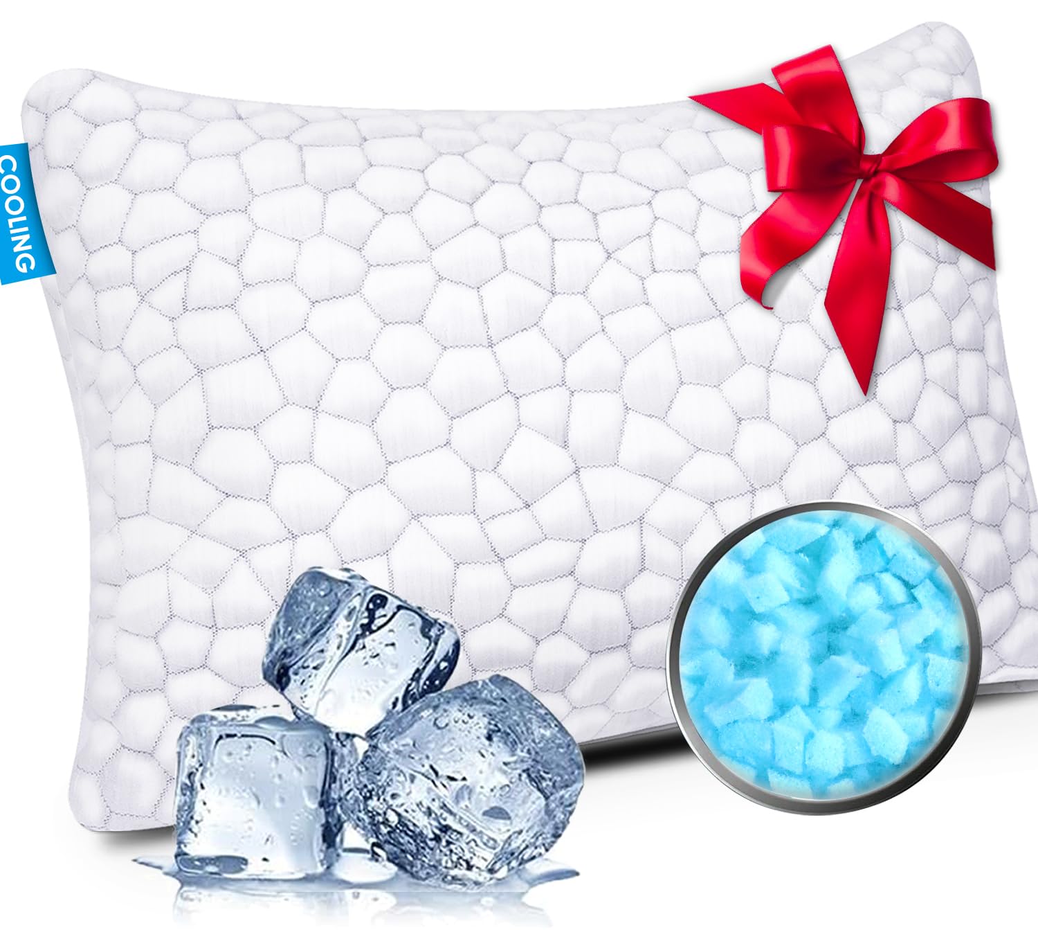 Gel-Infused Cooling Memory Foam Pillow