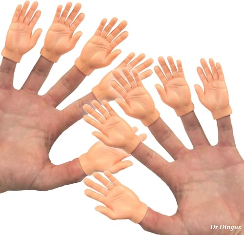 Finger Hands (10-Pack Tiny Rubber Hands)