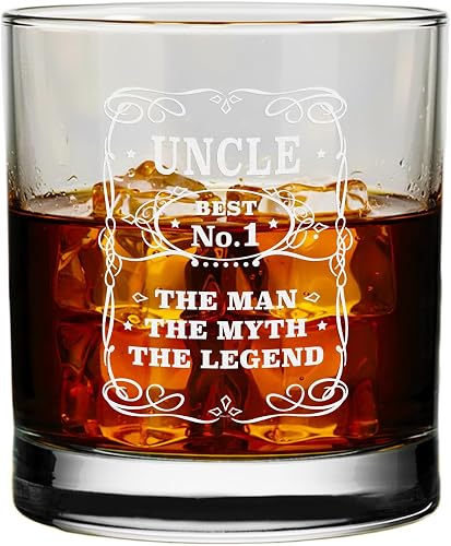 "Uncle: The Man, The Myth" Whiskey Glass