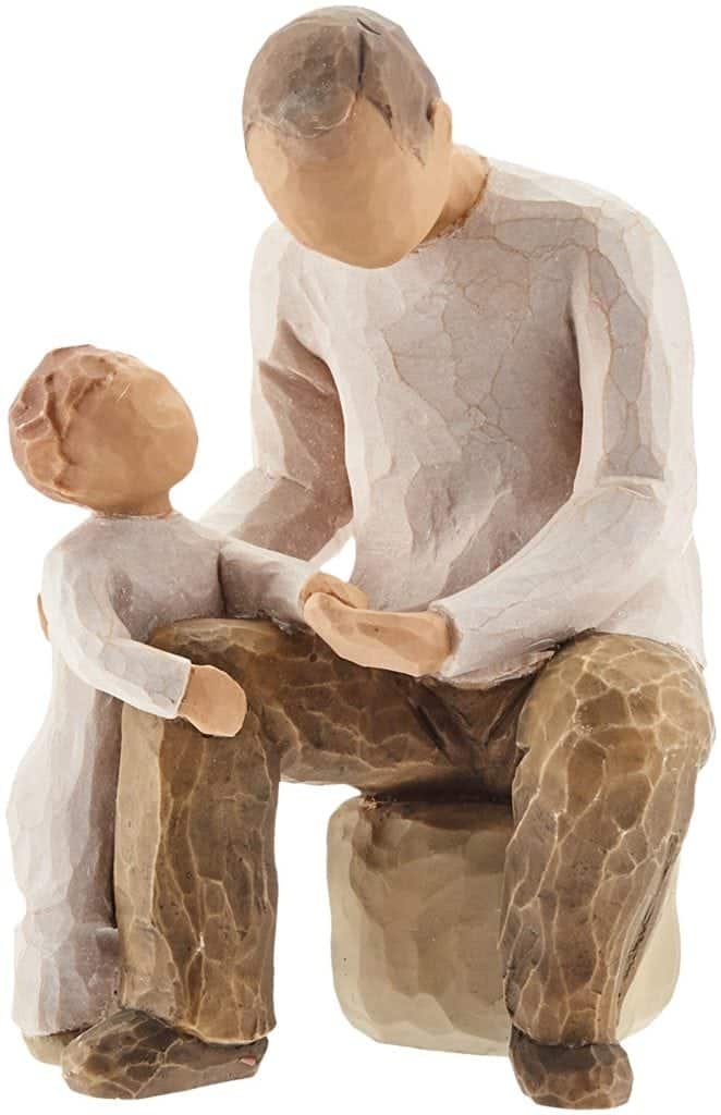 Practical Gifts for Grandpa 2022: Willow Tree Grandfather With Grandchild 2022