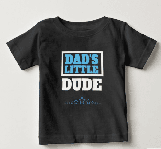 Unique Gifts for Son 2022: Dad's Little Dude T-Shirt for Young Son 2022