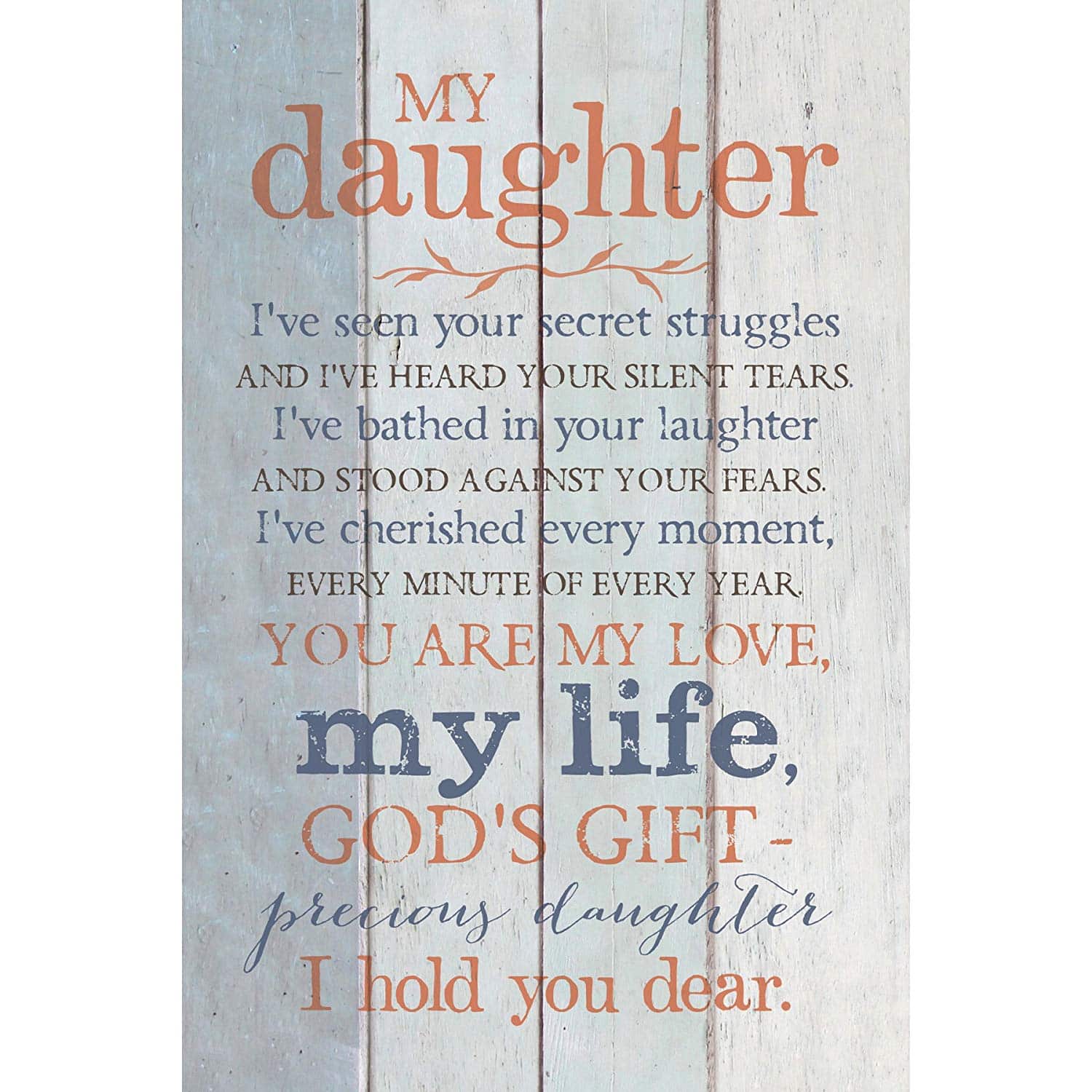 Gifts For Daughters 2022: My Daughter Wooden Plaque 2022