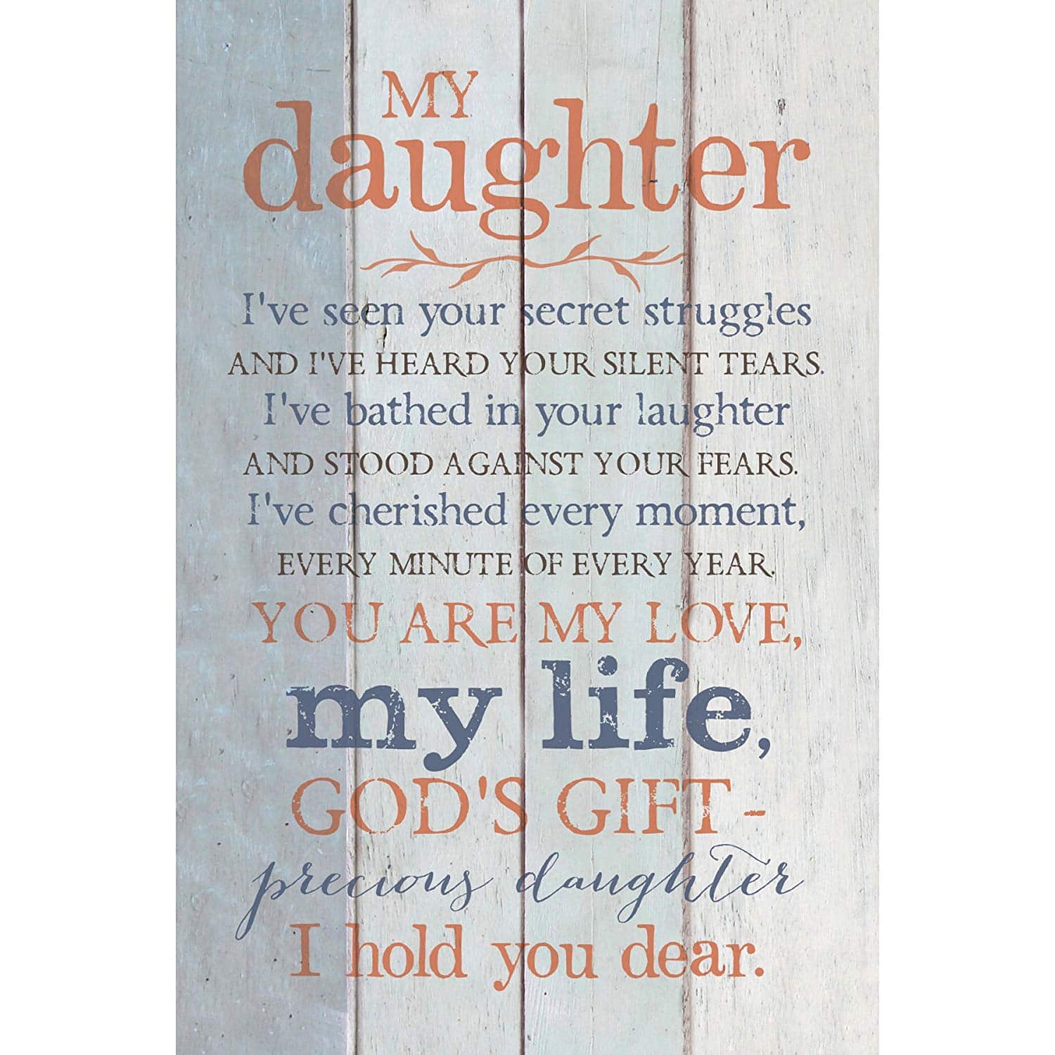 Gifts For Daughters 2024: My Daughter Wooden Plaque 2024