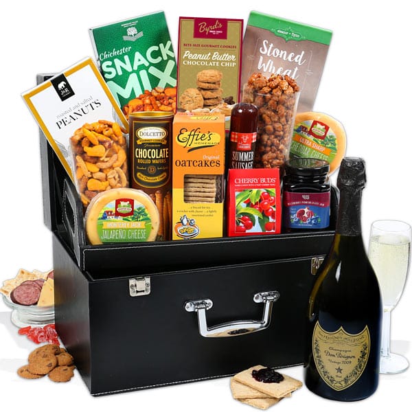 Best Christmas Gift Baskets 2022: Dom Perignon Champagne & Snack 2022