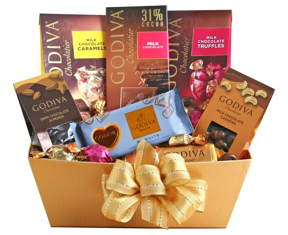 Best Christmas Gift Baskets 2022: Godiva Chocolate Gold Basket 2022