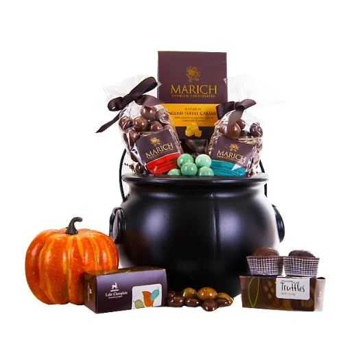 Best Halloween Gifts 2022: Gift Basket Cauldron of Chocolate 2022