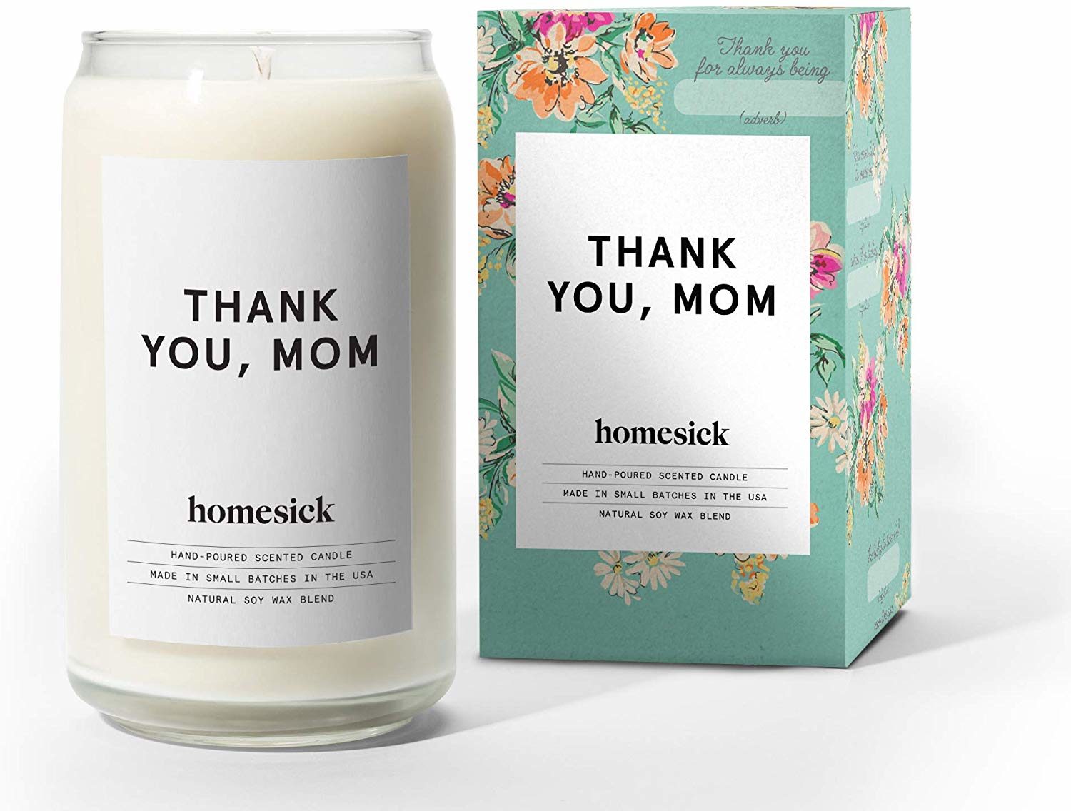 Thank You Gift Ideas 2022: Thank You Mom Candle by Homesick 2022