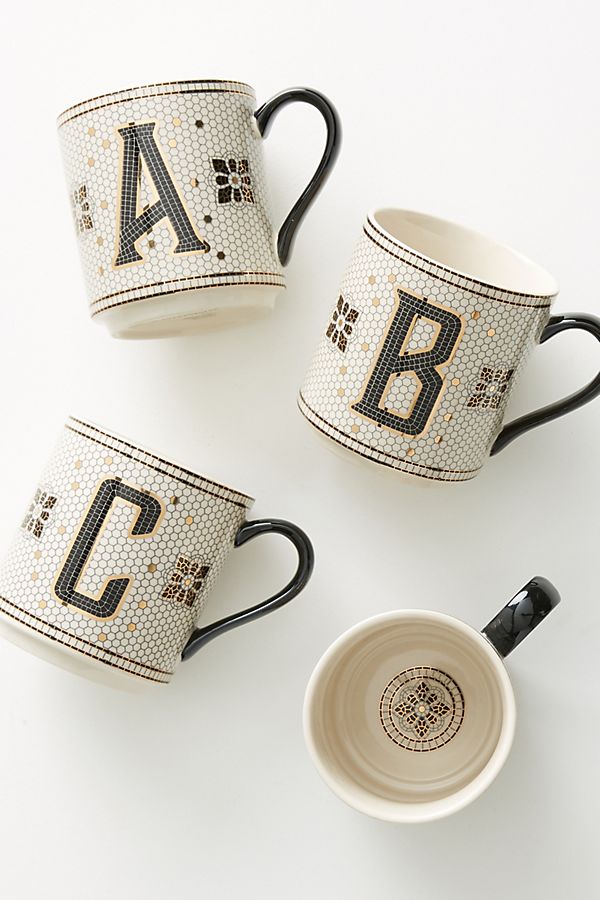Popular Housewarming Gifts 2024: Tile Initial Mug
