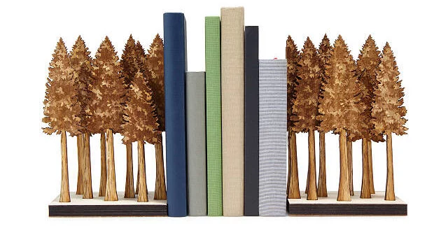 Gifts For Book Lovers 2024: Cork Forest Bookends 2024