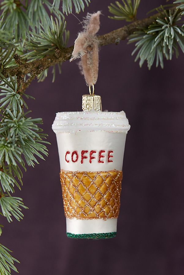 Gifts For Coffee Lovers 2024: Christmas Glass Ornament 2024