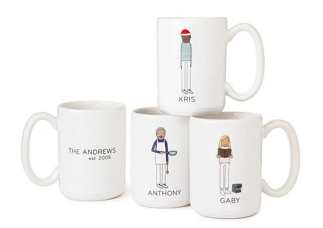 Personalized Family Coffee Mug Gift Set