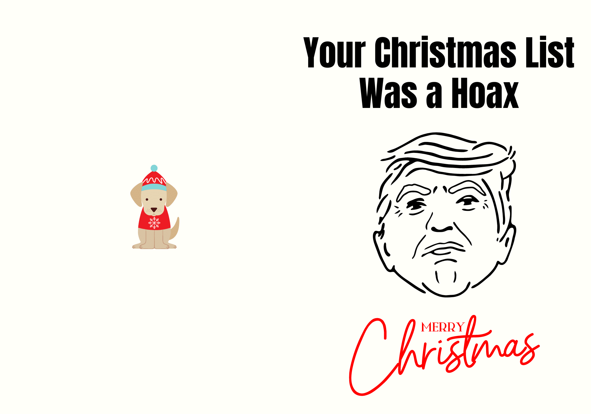 Trump Christmas Hoax Printable