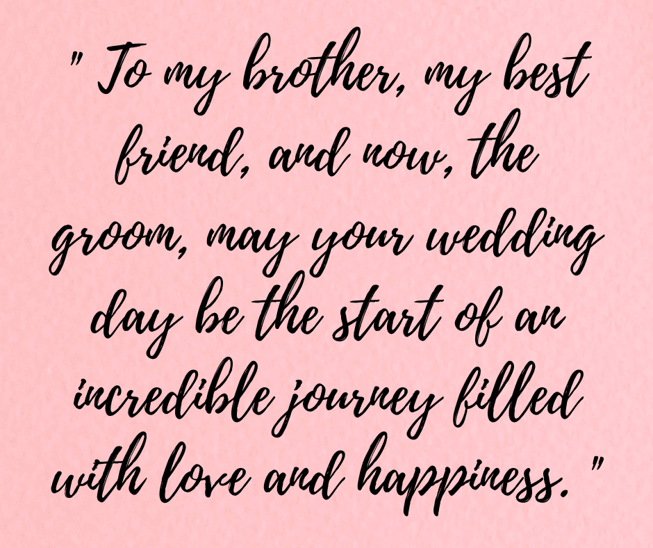 WEDDING WISHES FOR BROTHER