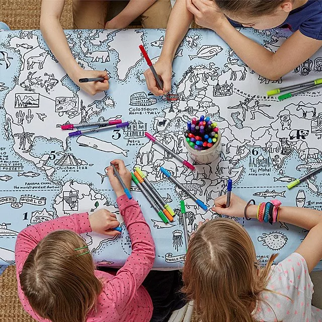 Best Gifts for Kids 2023: Coloring Map Tablecloth 2023