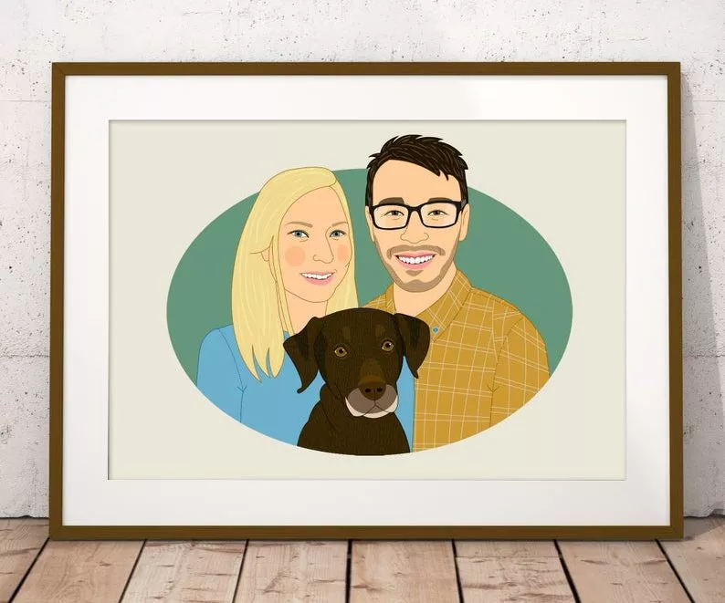 Best Selling Etsy Gifts 2023: Family Drawing 2023