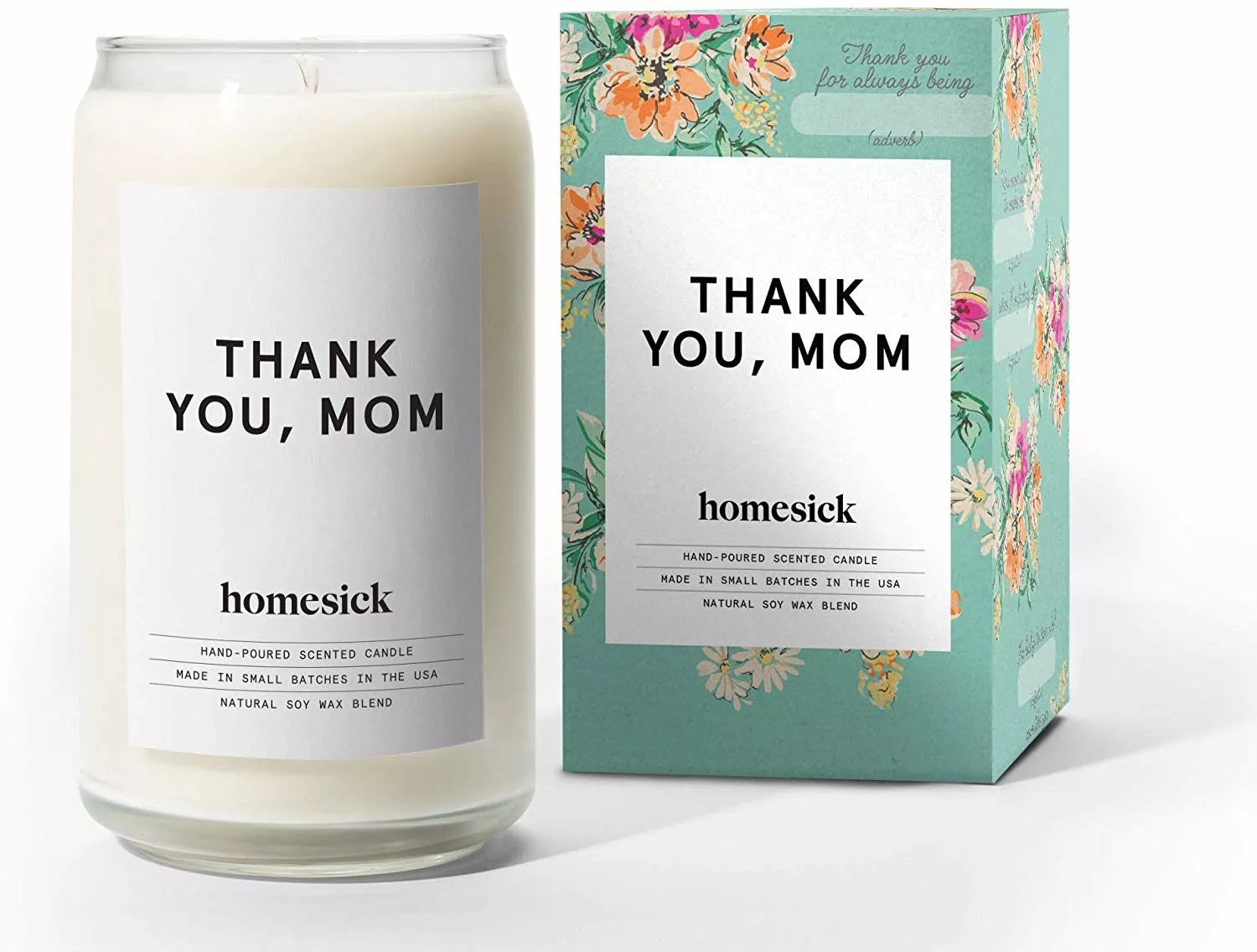 Thank You Gift Ideas 2023: Thank You Mom Candle by Homesick 2023